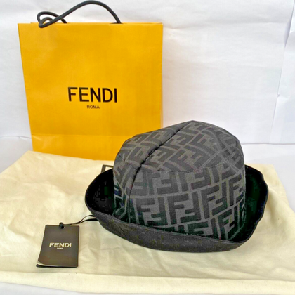 Fendi Hat/Cap Cotton in Black