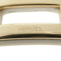 Hermès Armreif/Armband aus Leder in Weiß