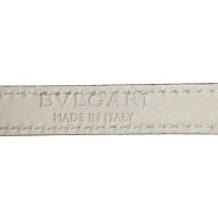 Bulgari Armreif/Armband aus Leder in Beige