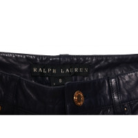 Ralph Lauren Hose aus Leder in Violett