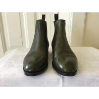 Santoni Ankle boots Leather in Olive