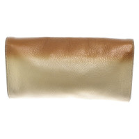 Gucci clutch in pelle color oro