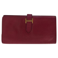 Hermès Rosso scuro portafoglio