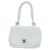 Chanel Umhängetasche aus Wolle in Weiß