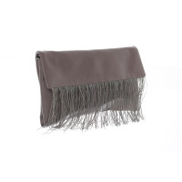 Fabiana Filippi Clutch Bag Leather in Grey