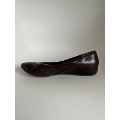 Costume National Chaussons/Ballerines en Cuir en Marron