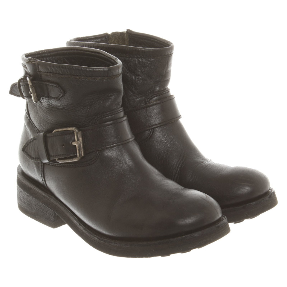 Ash Bottines en Cuir en Noir