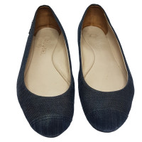Chanel Slippers/Ballerinas Cotton in Blue