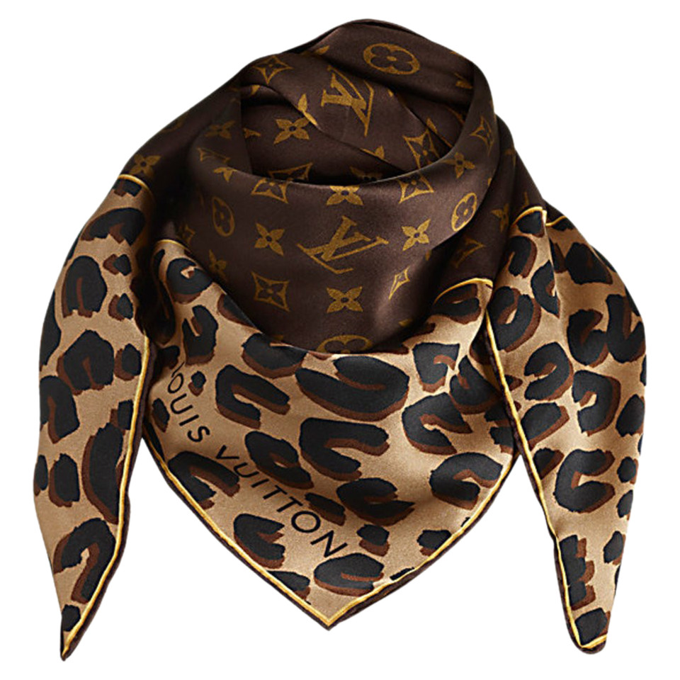 Louis Vuitton Echarpe/Foulard en Soie en Marron