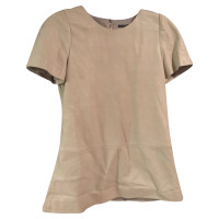 Theory Top en Cuir en Beige