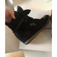 Isabel Marant Sneakers Leer in Zwart