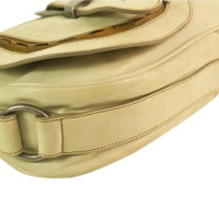 Christian Dior Gaucho Saddle Bag in Pelle in Crema