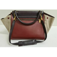 Céline Trapeze Bag Leer in Bordeaux