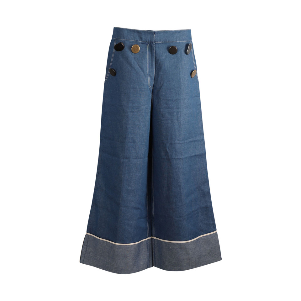Rejina Pyo Trousers Cotton in Blue