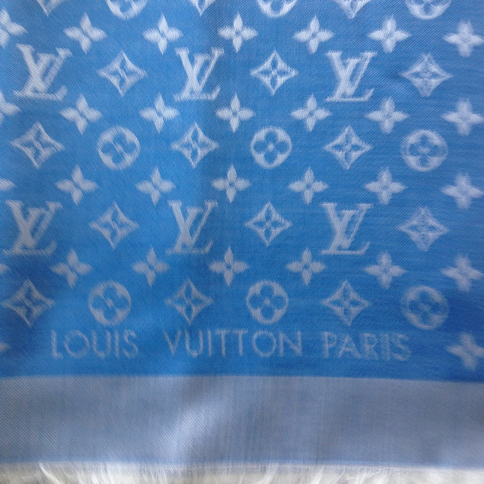 Louis Vuitton Scialle Monogram Blue Jeans Denim