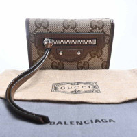 Balenciaga Täschchen/Portemonnaie aus Canvas in Braun