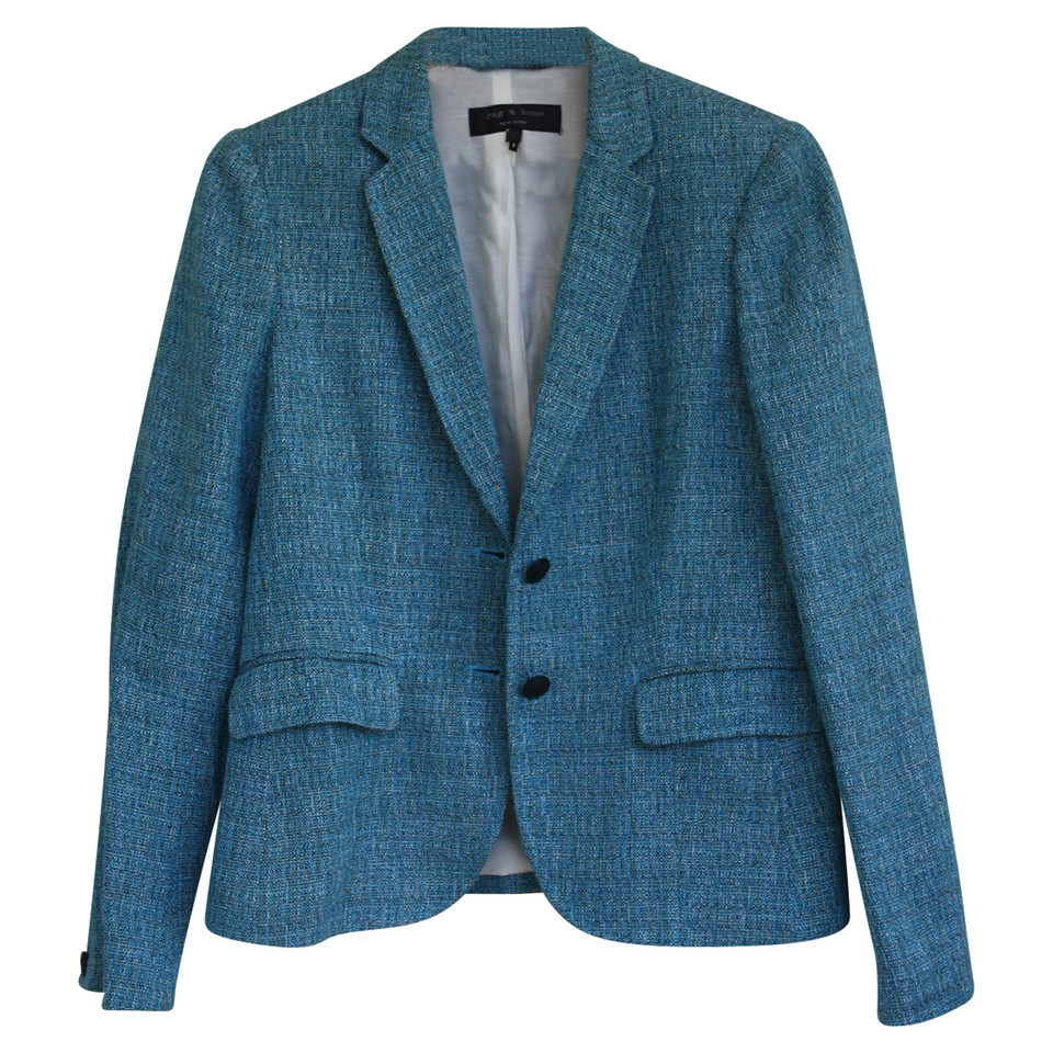 Rag & Bone Blazer Katoen in Turkoois