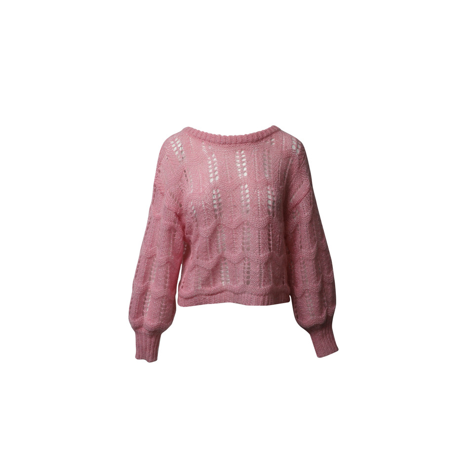 Love Shack Fancy Blazer aus Wolle in Rosa / Pink