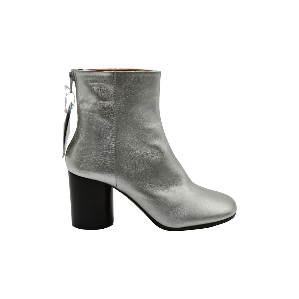 Mm6 Maison Margiela Ankle boots Leather in Silvery