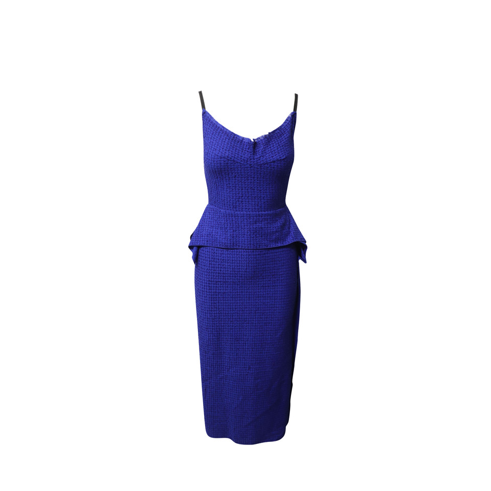 Roland Mouret Kleid aus Baumwolle in Blau