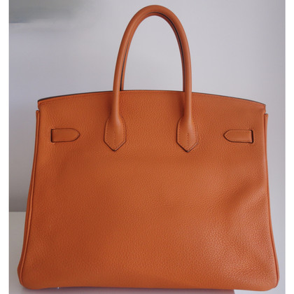 Hermès Birkin Bag 35 Leer in Oranje