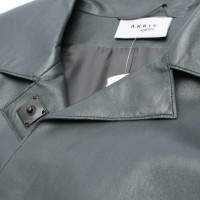 Akris Jacket/Coat Leather in Grey