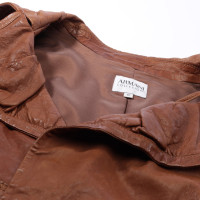 Armani Collezioni Jacket/Coat Leather in Brown
