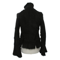 Roberto Cavalli Jacket/Coat Leather in Black
