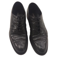 Pollini Lace-up shoes Patent leather in Grey