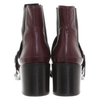 Mm6 By Maison Margiela Ankle boots Leather in Bordeaux