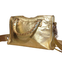 Balenciaga Umhängetasche aus Leder in Gold