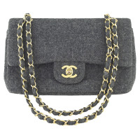 Chanel Classic Flap Bag en Coton en Gris