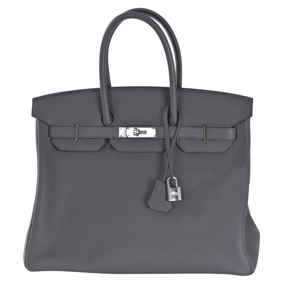 Hermès Birkin Bag 35 Leer in Grijs
