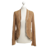 Armani Wild leather jacket in brown