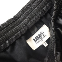 Mm6 By Maison Margiela Imitatie lederen broek in zwart