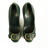 Gucci Pumps/Peeptoes en Cuir en Pétrole