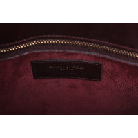 Saint Laurent Sac de Jour Medium en Cuir en Bordeaux