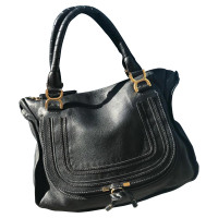 Chloé Marcie Bag Large aus Leder in Schwarz