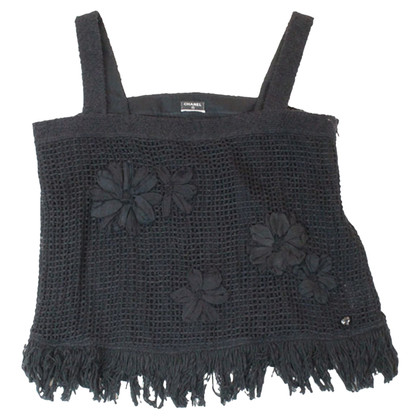 Chanel Oberteil aus Baumwolle in Schwarz