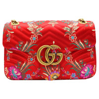Gucci GG Marmont Flap Bag Normal in Rot