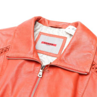 Lloyd Veste/Manteau en Cuir en Orange