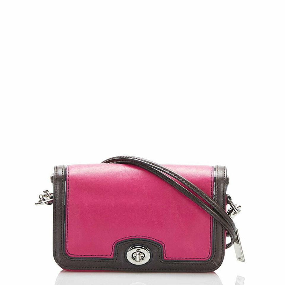 Coach Shoulder bag Leather in Pink