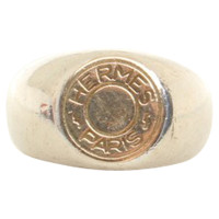 Hermès anello con sigillo color argento