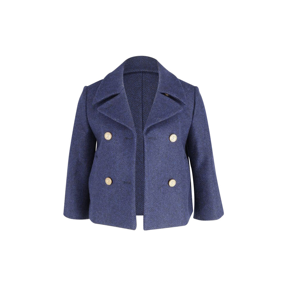 Red Valentino Jacket/Coat Wool in Blue