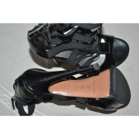 Casadei Sandals Patent leather in Black
