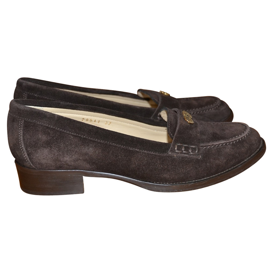 Escada Slippers/Ballerinas Leather in Brown
