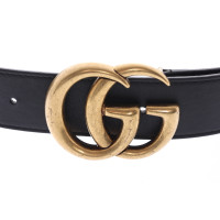 Gucci Marmont Belt in Pelle in Nero