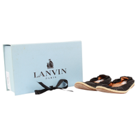 Lanvin Sandalen aus Baumwolle in Schwarz