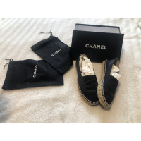 Chanel Slippers/Ballerinas Canvas in Black