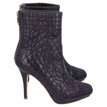 Versace Ankle boots Leather in Violet